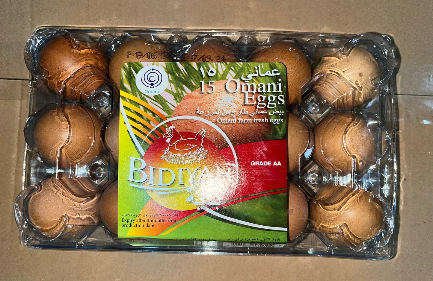 EGG BIDIYA (1*15) PCS كرتون بيض بدية